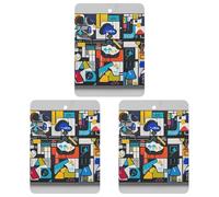 Street Art Car Air Freshener, 3 Pcs Square Hanging Air Freshener Cards, Long Lasting Fragrance Scented Cards for Car, Home, Office Black-style