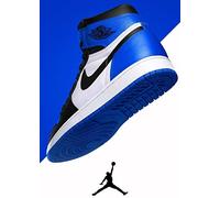 Street Art Jordan 1 Blue Nike Shop Sign Logo Sport Fashion Trainer Sneaker Print Poster Wall Picture A4 + for Bedroom