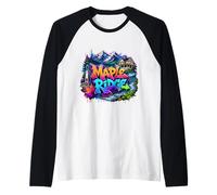 Street Art Maple Ridge City Canada Skyline Raglan Baseball Tee