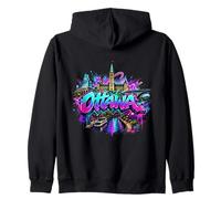 Street Art Ottawa City Canada Skyline Zip Hoodie
