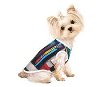 Street Art Pet Breathable Sleeveless T-shirt M for Small Dogs and Cats, Soft, Comfortable, Stylish
