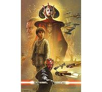 Street Art Star Wars The Phantom Menace Attack of the Clones Action Film Cinema Print Poster Wall Art Picture A4 +, 8.3 x 11.7 inches