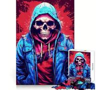 Street Cred Skull 1000 Piece Jigsaw Puzzles for Adults Memory Boost Family Joy Pattern Assembly Santa Wish Pick 38x26cm
