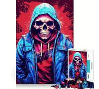 Street Cred Skull 1000 Piece Jigsaw Puzzles for Adults Teenagers Memory Upgrade Light Relax Sharp Cut Lovely Gift 50x75cm