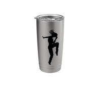 Street Dance Female Dancer Silhouette Stainless Steel Insulated Tumbler