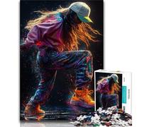 Street Dance Girl Jigsaw Puzzles for Teenagers 1000 Piece,Educational Games Home Decoration Artists Collection,Fine Art (75x50cm)