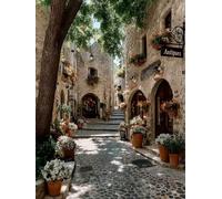 Street Diamond Art, Plant 5D Diamond Painting Kits, DIY Cross Stitch Kits for Adults, Full Drill Crystal Art Pictures for Beginners, Autumn Decorations, Room Decor, Gifts for Women, 36x48in 5-5877