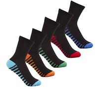Street Essentials Boys Heel Toe Cotton Rich 5-10 Pairs Socks Blue 6-8.5