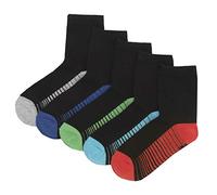 Street Essentials Boys Heel Toe Cotton Rich 5-10 Pairs Socks Grey 9-12
