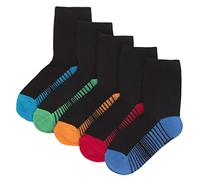 Street Essentials Boys Heel Toe Cotton Rich 5-10 Pairs Socks Orange 4-6.5