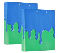 Street Fashion Graffiti Painting Blue Green 3.5cm Binder Three Rings Notebook Binder With Pocket 1/2 Pack Office Supplies Hard Cover