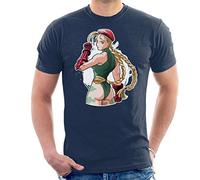 Street Fighter Cammy Back Men's T-Shirt Navy Blue