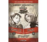 Street Fighter Chun-Li V Vega Art Print - 16.5 x 11.7