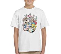Street Fighter II Character Montage Kid's T-Shirt White