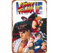 Street Fighter II: The Animated Movie Movie Poster Tin Sign Cafe bar Home Wall Art Decoration Retro Metal Tin Sign 8x12 inch