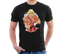 Street Fighter Ken Masters Fighting Pose Men's T-Shirt Black