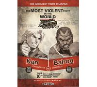 Street Fighter Limited Edition A3 Numbered Art Print: Ken vs Balrog Street Fighter Multicolor A3