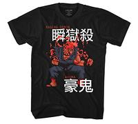 Street Fighter Mens Akuma T-Shirt, X-Large, Black