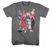 Street Fighter Mens Sf2 Lineup T-Shirt, XXXX-Large, Graphite Heather