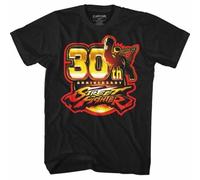 Street Fighter Mens T-Shirt Sizes SM - 5XL New SF30TH in 100% Black Cotton BlackXXX-Large