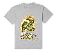 Street Fighter Official Blanka 16-bit T-Shirt - Grey | Size: 2XL Street Fighter Grey 2XL