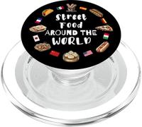 Street food around the world global cuisine PopSockets PopGrip for MagSafe