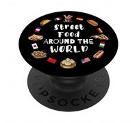Street food around the world global flavors PopSockets Adhesive PopGrip