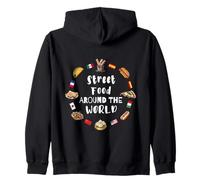 Street food around the world global flavors Zip Hoodie