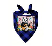 Street Graffiti Art Dog Bandana Plaid Triangle Pets Scarf | Funny Dog Neckwear Washable Triangle Bibs Kerchief Pet Costume Accessories for Small Medium Large Dogs Cats Birthday Gift