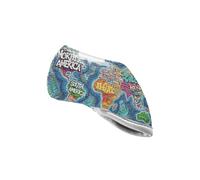 Street Graffiti World Map Wallpaper Golf Head Cover Sturdy Golf Iron Headcover Fit for Most Brands