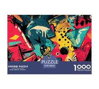 Street GraffitiDynamic 1000-Piece Jigsaw Puzzles for Adults Doodle A Treasury of Challenging Puzzle Games for Women And Men - An Excellent Shared Hobby for Adults And Kids Age 12 Years And Up 38x26cm/