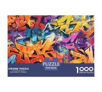 Street GraffitiElegant Jigsaw Puzzles for Adults Doodle Presenting 1000 Advanced And Challenging Educational Games Designed for Women And Men Alike - These Jigsaw Puzzles Are Ideal for Ad