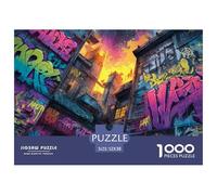Street GraffitiHigh-Quality Jigsaw Puzzles for Adults Doodle A Collection of 1000 Advanced And Challenging Educational Puzzle Pieces - A Rewarding And Intellectual Gift Option for Adults And Kids 12 Y
