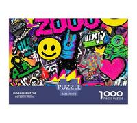 Street GraffitiHigh-Quality Jigsaw Puzzles for Adults Doodle A Collection of 1000 Advanced And Challenging Educational Puzzle Pieces - A Rewarding And Intellectual Gift Option for Adults And Kids 12 Y