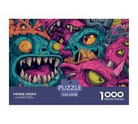 Street GraffitiHigh-Quality Jigsaw Puzzles for Adults Doodle A Collection of 1000 Advanced And Challenging Educational Puzzle Pieces - A Rewarding And Intellectual Gift Option for Adults And Kids 12 Y