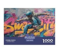 Street GraffitiHigh-Quality Jigsaw Puzzles for Adults Doodle A Collection of 1000 Advanced And Challenging Educational Puzzle Pieces - A Rewarding And Intellectual Gift Option for Adults And Kids 12 Y