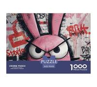 Street GraffitiInteractive 1000-Piece Jigsaw Puzzles for Adults Doodle Brimming with Challenging Puzzle Games for Both Genders - These Interactive Jigsaw Puzzles Are Made for Adults And Kids Age 12 Ye
