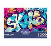 Street GraffitiMasterful 1000-Piece Jigsaw Puzzles for Adults Doodle A Complete Set of Challenging Educational Puzzle Game Pieces - An Intellectually Stimulating Gift for Adult And Teenage Enthusiasts