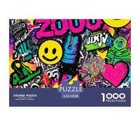 Street GraffitiMasterful 1000-Piece Jigsaw Puzzles for Adults Doodle A Complete Set of Challenging Educational Puzzle Game Pieces - An Intellectually Stimulating Gift for Adult And Teenage Enthusiasts