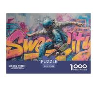 Street GraffitiMonumental Jigsaw Puzzles for Adults Doodle Featuring 1000 Advanced, Notoriously Difficult Challenging Puzzle Educational Game Pieces - Designed As The Most Memorable Gift Jigsaw Puzzle