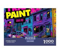 Street GraffitiProdigious 1000-Piece Jigsaw Puzzles for Adults Doodle Consisting of 1000 Seemingly Insurmountable Challenging Puzzle Educational Pieces - Forged As A Legacy Gift Jigsaw Puzzles for Adu