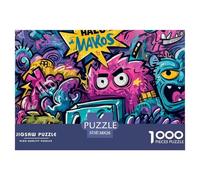 Street GraffitiUltimate Challenge Jigsaw Puzzles for Adults Doodle Conquer The 1000-Piece (Advanced) Impossible, Hard, And Difficult Challenging Puzzle Educational Games - This Is The Pinnacle Gift Ji