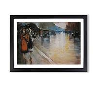 Street in Berlin by Lesser URY Framed Print | A2 Black Framed Wall Art | Ready to Hang | Modern Cityscape Picture | Living Room Bedroom Lounge Office