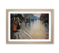 Street in Berlin by Lesser URY Framed Print | A2 Oak Framed Wall Art | Ready to Hang | Modern Cityscape Picture | Living Room Bedroom Lounge Office
