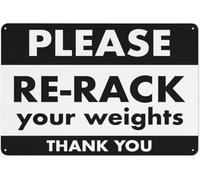 Street Metal Please Re Rack Your Weights Thank You Safety Restriction Alert Attention Caution Warning Notice Aluminum Metal Tin Plate Gift For Women Men 12x16 inch