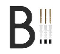 Street Number Plates, 200mm Floating Outdoor House Modern Number Signs Extra Large Black Apartment Address Mailbox Plate Exterior Front Door Numbers(150mm(5.9inch) B)