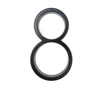 Street Number Plates, House Number Plate 125mm Floating Exterior 5inch Doorplate Letters Metal Address Sign Outdoor Door Plaque(8)