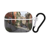 Street of Italy Airpod Pro Case AirPods 2 Case for Women Hard Shell Protective Cover with Carabiner Keychain Compatible with AirPods Case 2nd 1st Generation, Front LED Visible White