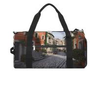 Street of Italy Gym Bag for Women Men Shoe Compartment Waterproof Travel Bags Sports Duffle Bag for Sports Gyms Yoga