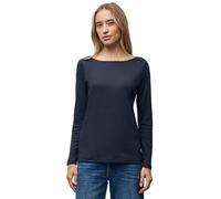 Street One Basic Long Sleeve Shirt Deep Blue 42
